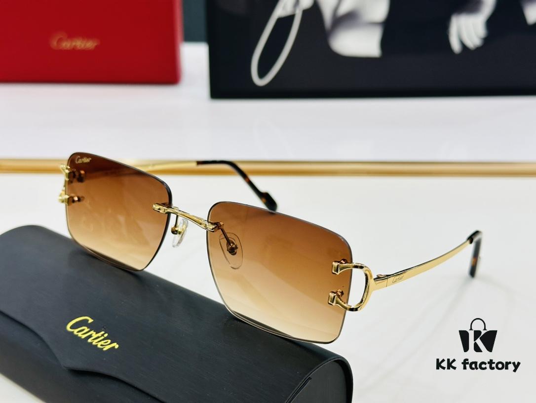 Cartier CT0330S Sunglasses Size 57□18-140 Universal Frame Shape Minimalist and Elegant Fashion Unisex