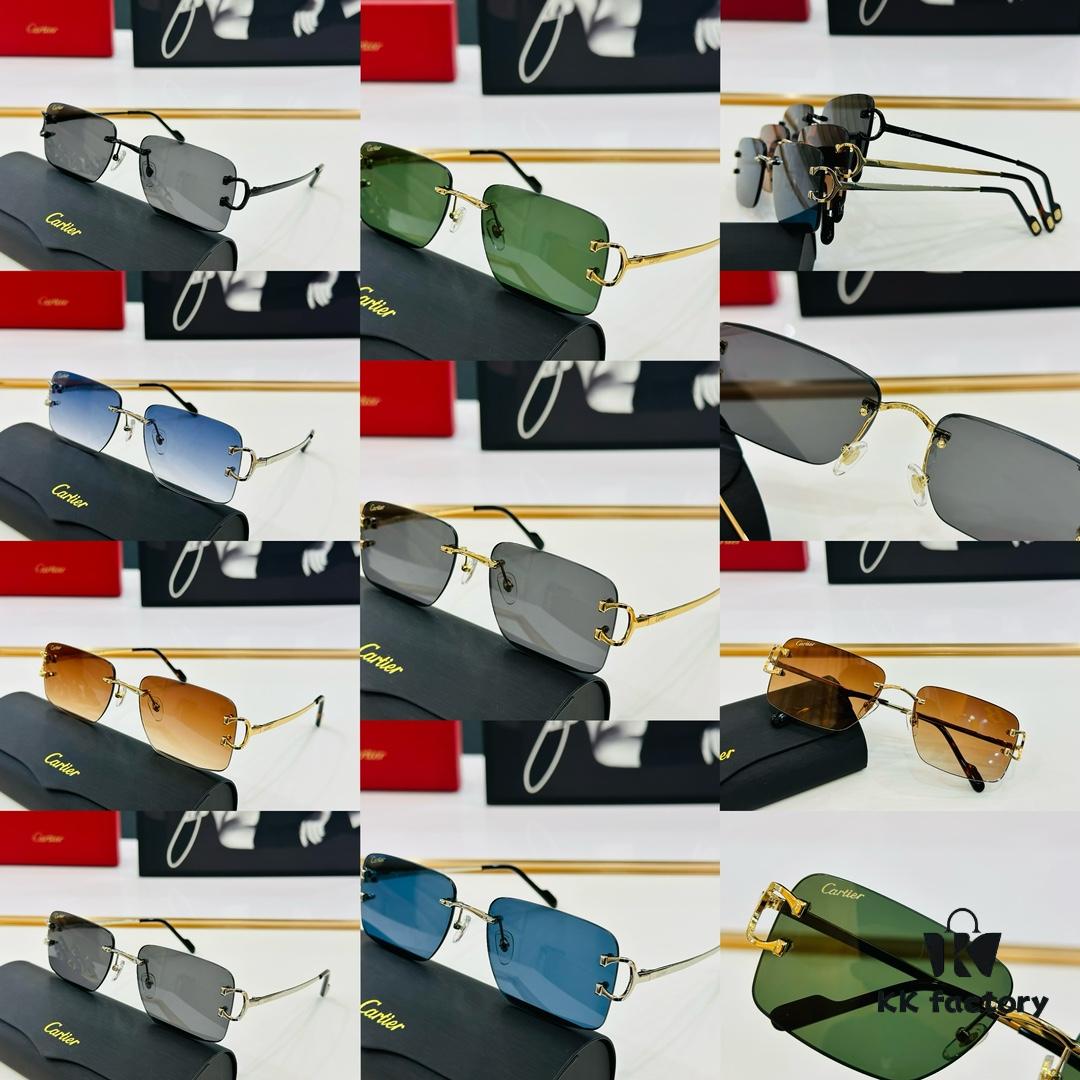 Cartier CT0330S Sunglasses Size 57□18-140 Universal Frame Shape Minimalist and Elegant Fashion Unisex