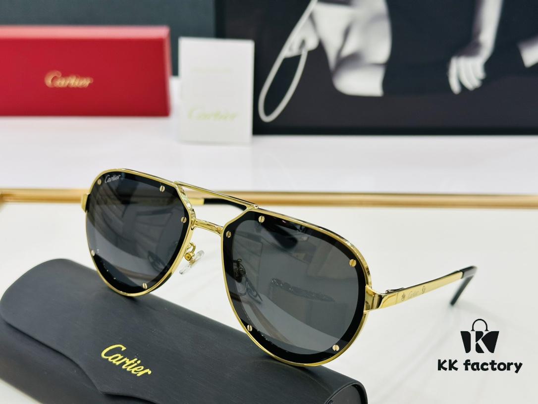 Cartier CA Collection MODEL: CT0195S Size: 60□17-140 Classic C Sunglasses for Driving