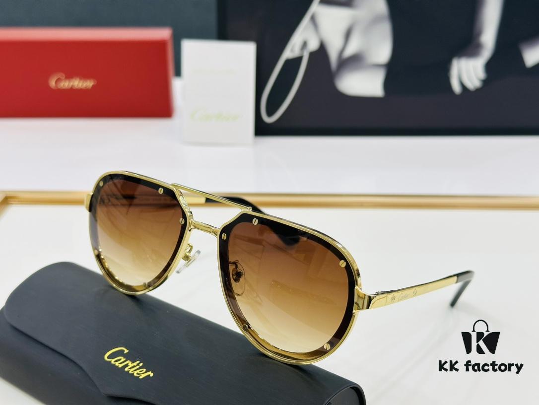 Cartier CA Collection MODEL: CT0195S Size: 60□17-140 Classic C Sunglasses for Driving