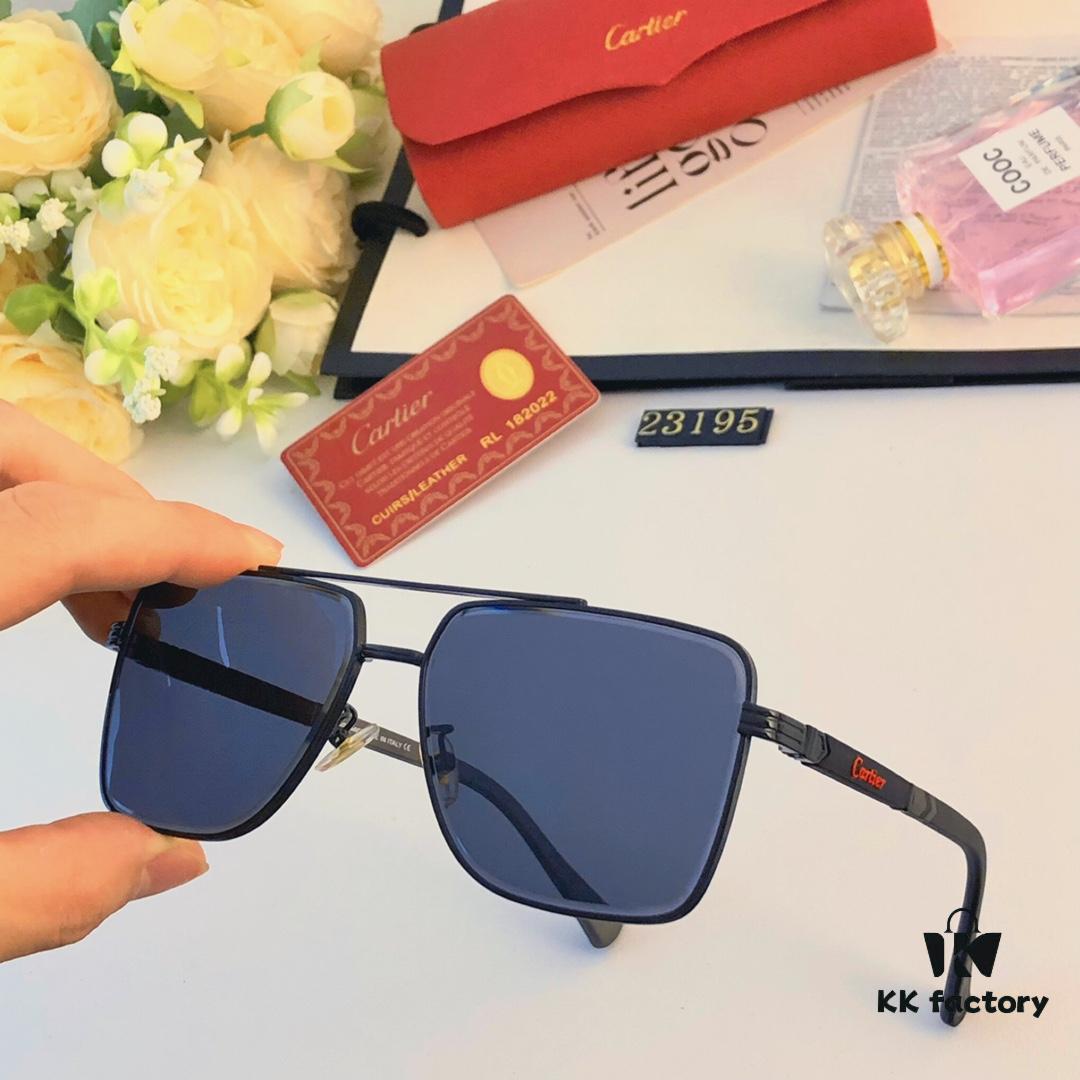 Cartier New Men's Sunglasses Unisex European and American Style UV Protection Casual Windproof Sports Sunglasses