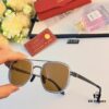 Cartier New Retro Business Men's Sunglasses, High-End Fashion Metal Sun Glasses, Minimalist Vintage Style Unisex Eyewear for Large Faces