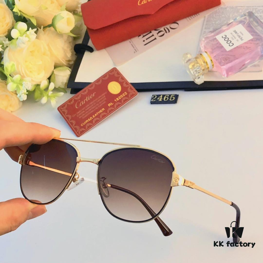 Cartier 2024 New Arrival Sunglasses, Casual Driver's Shades, Trendy Fashion Round Sunglasses for Travel, High-Definition Lens