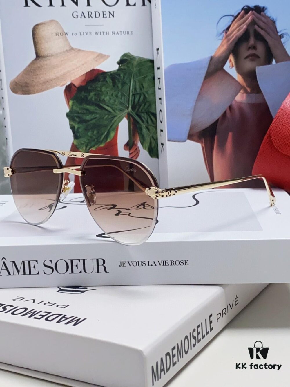 Cartier Unisex Round-Framed Sunglasses, New Lightweight Metal Sun Glasses for Men and Women, Fashionable and Elegant Driving Sunglasses