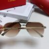 Cartier Unisex Round-Framed Sunglasses, New Lightweight Metal Sun Glasses for Men and Women, Fashionable and Elegant Driving Sunglasses