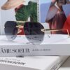 Cartier Unisex Round-Framed Sunglasses, Lightweight Metal Sunglasses for Men and Women, Luxury Fashion Driving Sunglasses