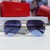 Cartier Unisex Round-Framed Sunglasses, New Lightweight Metal Sunglasses for Men and Women, Stylish and Elegant Driving Sunglasses
