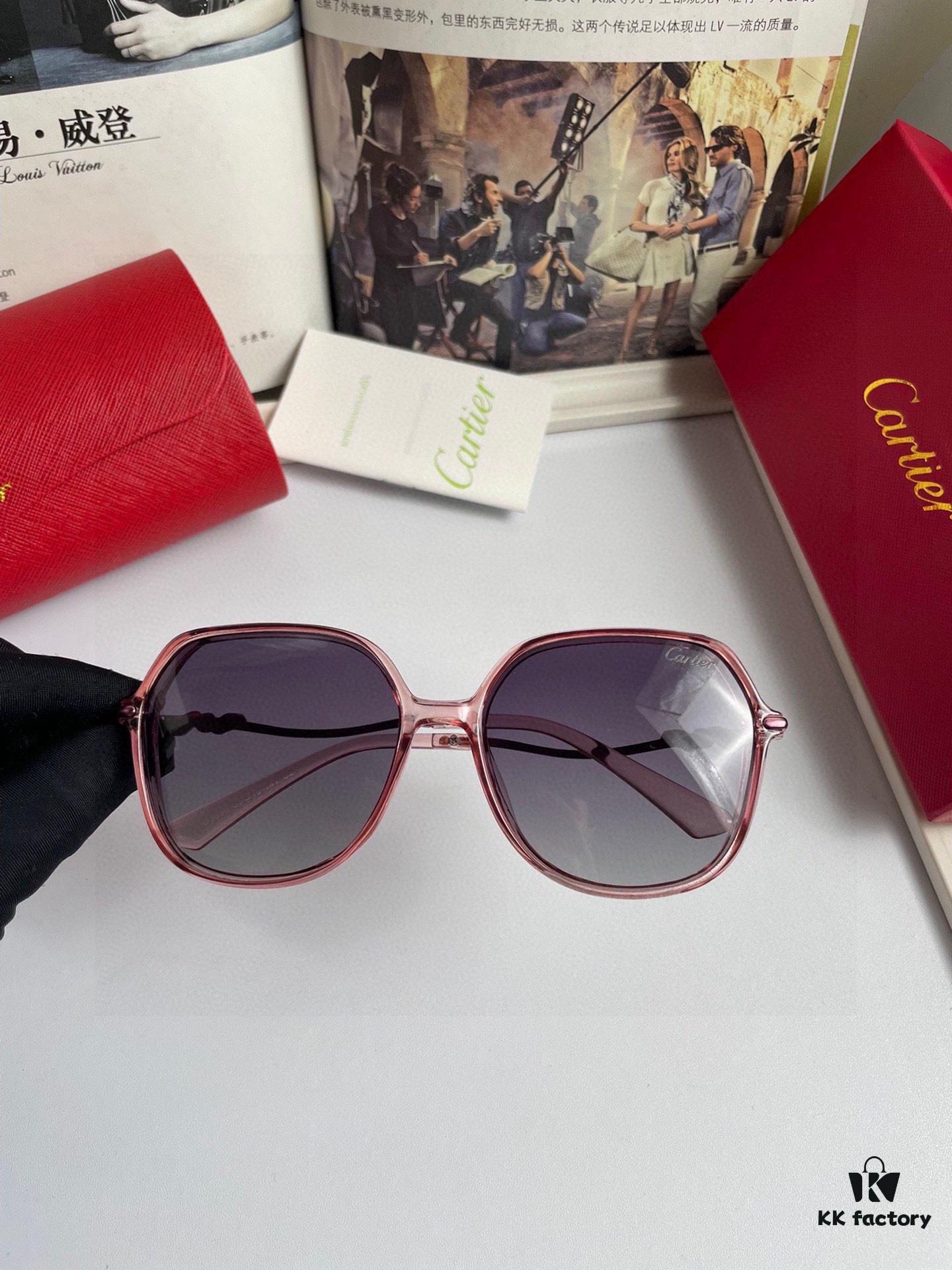 New Arrival Cartier Women's Sunglasses with PC Frame and Temples; Imported Bolle HD Polarized Lenses. Versatile Oversized Sunglasses That Are Flattering and Slimming