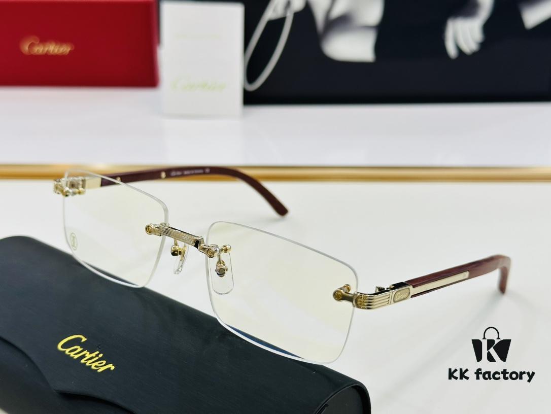 Cartier CT0490O Size 56-18-140 Men's Sunglasses, Universal Frame Shape, Comfortable Fit, Suitable for All Face Types, Can Be Fitted with Prescription Lenses
