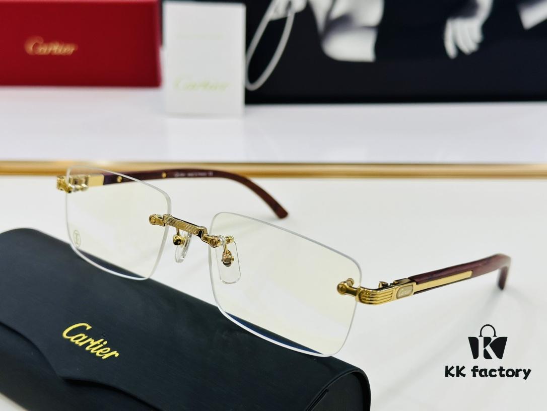 Cartier CT0490O Size 56-18-140 Men's Sunglasses, Universal Frame Shape, Comfortable Fit, Suitable for All Face Types, Can Be Fitted with Prescription Lenses