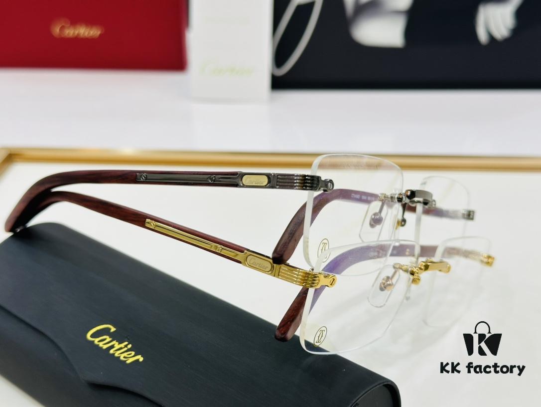 Cartier CT0490O Size 56-18-140 Men's Sunglasses, Universal Frame Shape, Comfortable Fit, Suitable for All Face Types, Can Be Fitted with Prescription Lenses