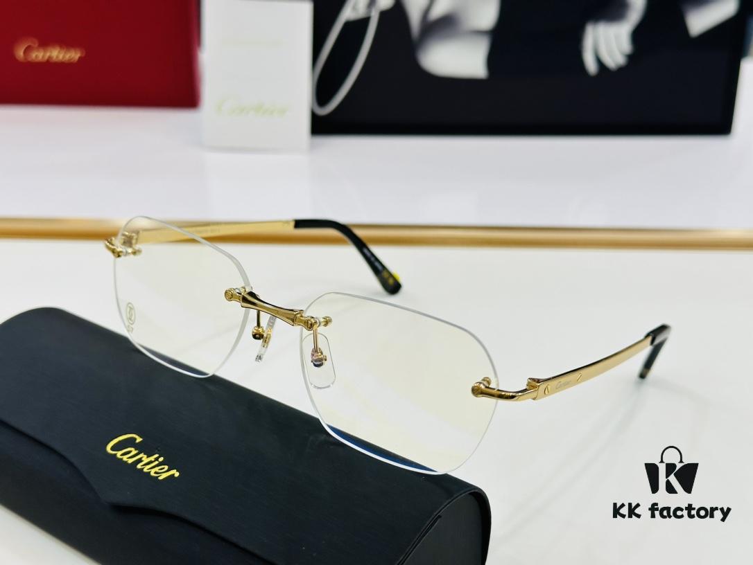 Cartier CT0407O Size 57□18-145 Men's Sunglasses, Recommended for All Face Shapes, Comfortable to Wear, Can Be Fitted with Prescription Lenses