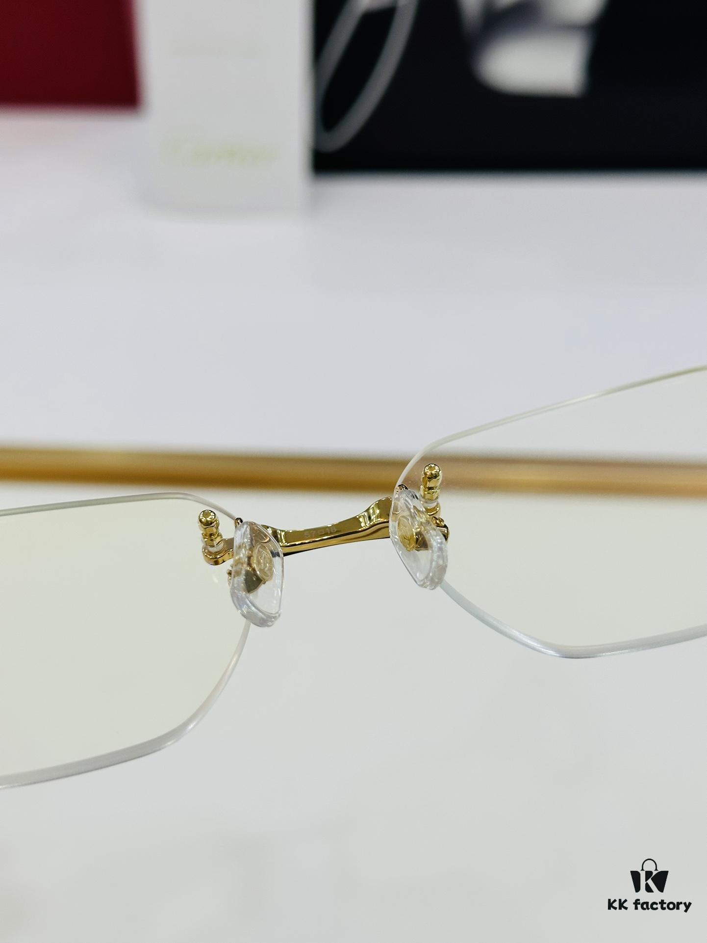 Cartier CT0407O Size 57□18-145 Men's Sunglasses, Recommended for All Face Shapes, Comfortable to Wear, Can Be Fitted with Prescription Lenses