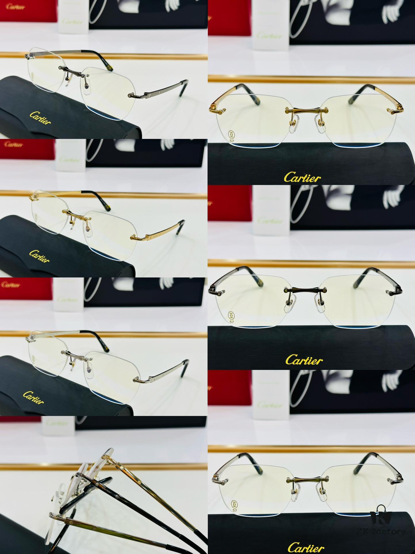 Cartier CT0407O Size 57□18-145 Men's Sunglasses, Recommended for All Face Shapes, Comfortable to Wear, Can Be Fitted with Prescription Lenses