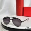 Cartier Original Website Version 1:1 Replica, MODEL: CT0354/S, Brand's Iconic Precious Sunglasses with Full Metal Frame, Unique Style and Semi-Rimmed Electroplating Craftsmanship Exuding Charm and Elegance