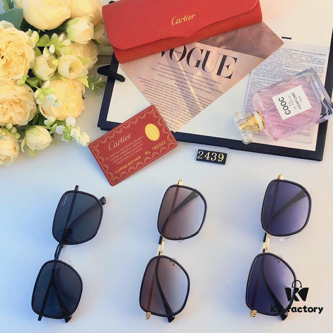 Cartier 2024 New Arrival Korean Style Summer Sunglasses with UV Protection, Gradient Square Frame Sunglasses
