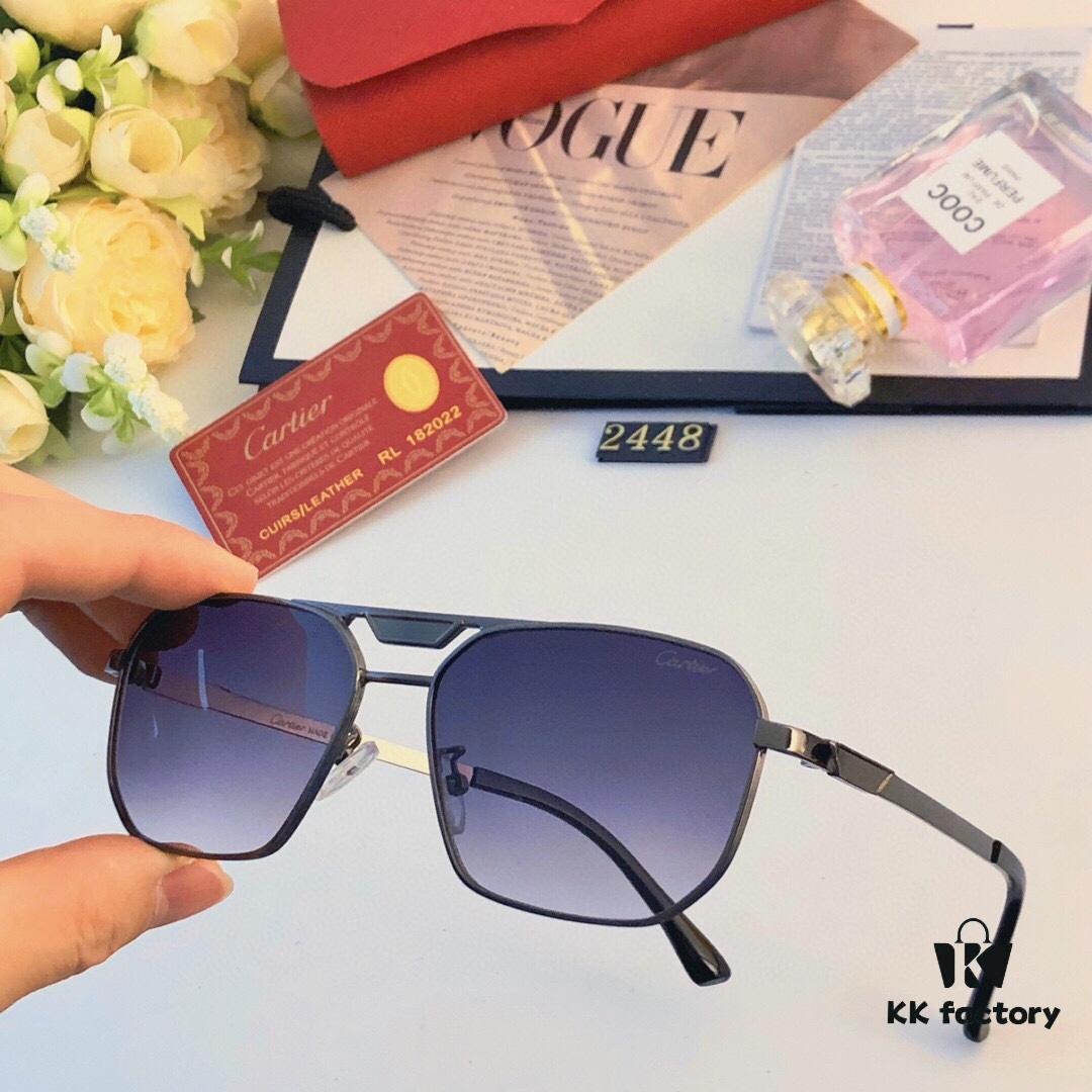 Cartier New Arrival Sunglasses for Travel and Driving, Stylish Unisex Square-Frame Shades for Men