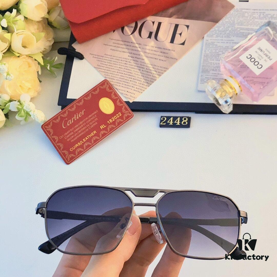 Cartier New Arrival Sunglasses for Travel and Driving, Stylish Unisex Square-Frame Shades for Men