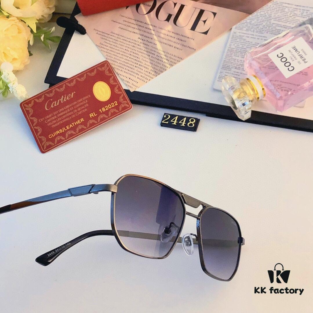 Cartier New Arrival Sunglasses for Travel and Driving, Stylish Unisex Square-Frame Shades for Men