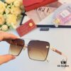 Cartier 2024 Fashion New Arrival Stylish Metal Double-Bridge Square Sunglasses for Driving UV Protection