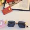 Cartier New Fashion Frameless Sunglasses, Retro Stylish Leopard Decor, Celebrity-Inspired Square Sunglasses, Anti-Glare Sun Protection Eyewear