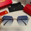 Cartier 2024 New Frameless Sunglasses for Women, Classic Leopard Print Temples 🐆, Diamond-Cut Edges, Gradient Lenses, Oversized Stylish Sunglasses