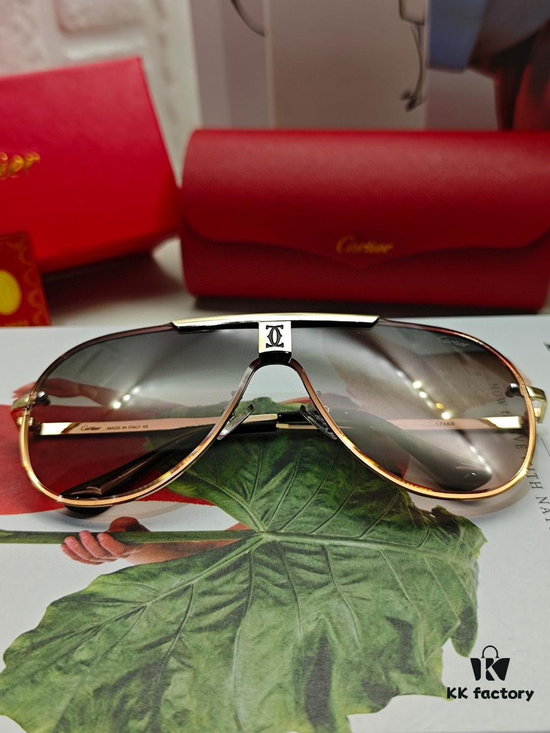 Cartier Men's Polarized Sunglasses, High-Quality Replica with Premium Polarized Lenses and Metal Alloy Logo Temples