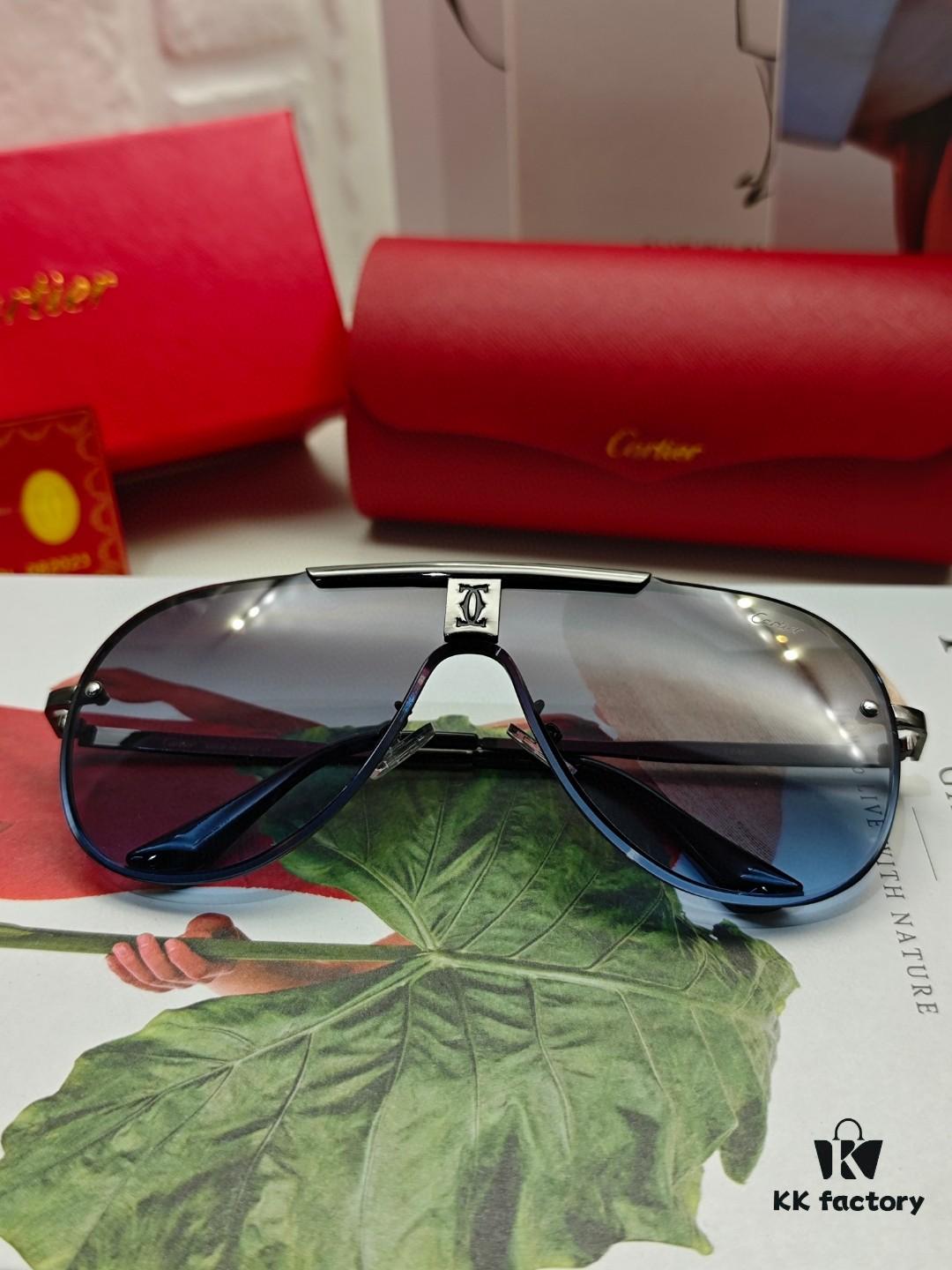 Cartier Men's Polarized Sunglasses, High-Quality Replica with Premium Polarized Lenses and Metal Alloy Logo Temples