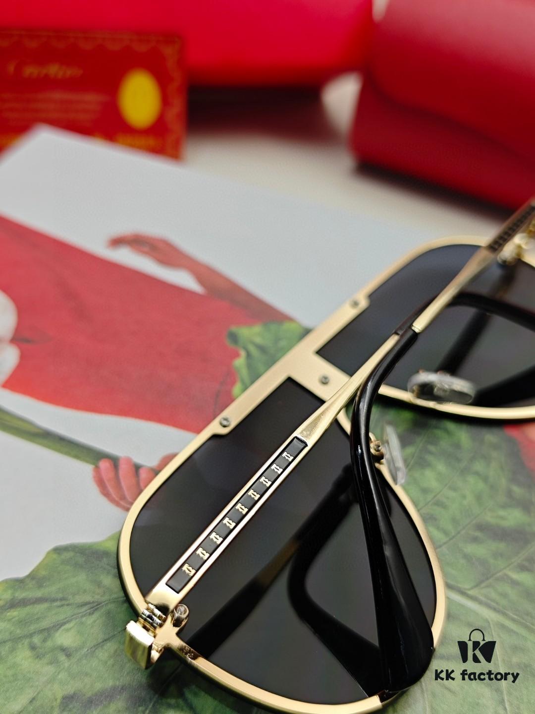 Cartier Men's Polarized Sunglasses, High-Quality Replica with Premium Polarized Lenses and Metal Alloy Logo Temples