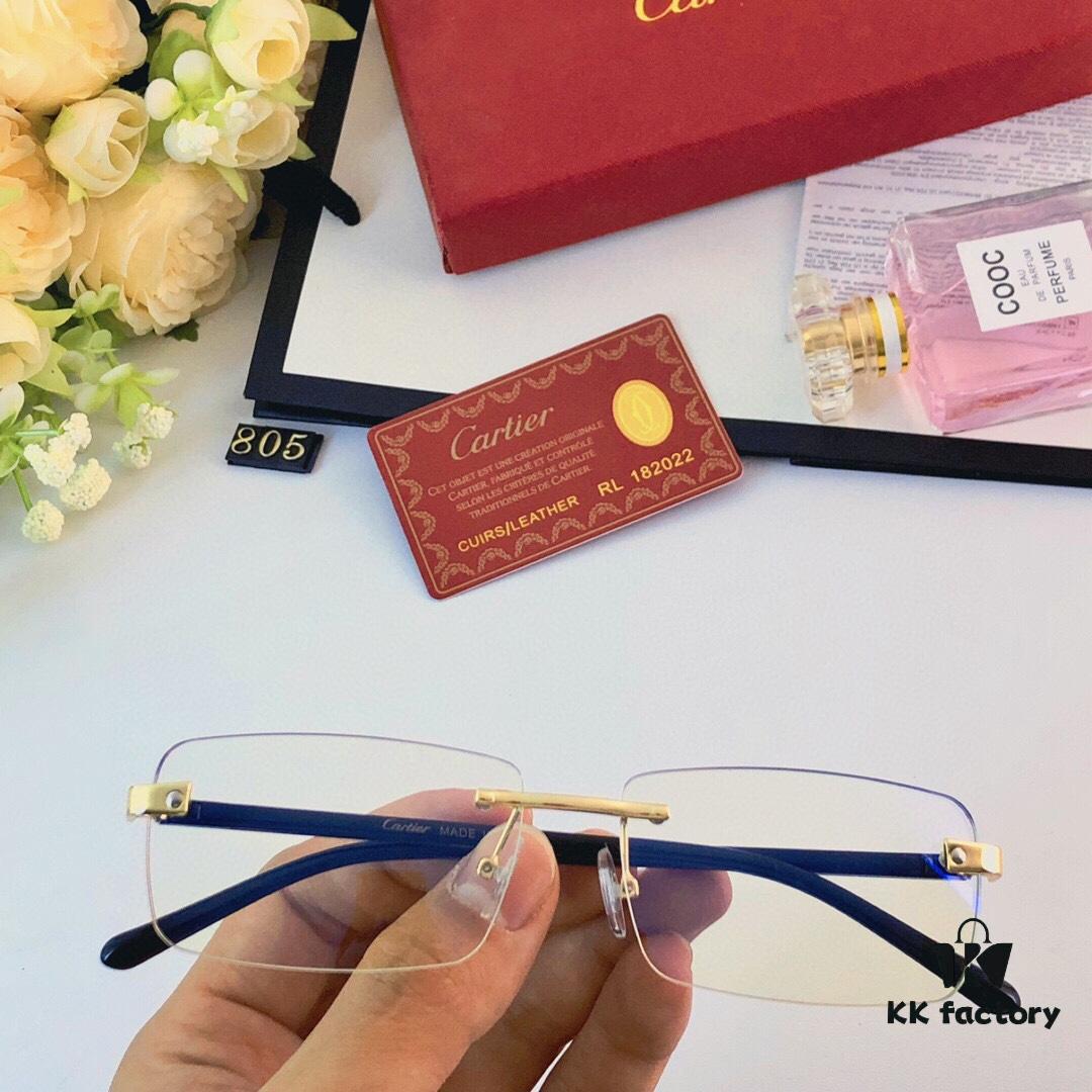 Cartier 2024 New Arrival Cut-Edge Fashion Frameless Sunglasses Unisex UV Protection Shades