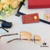 Cartier 2024 New Arrival Cut-Edge Fashion Frameless Sunglasses Unisex UV Protection Shades