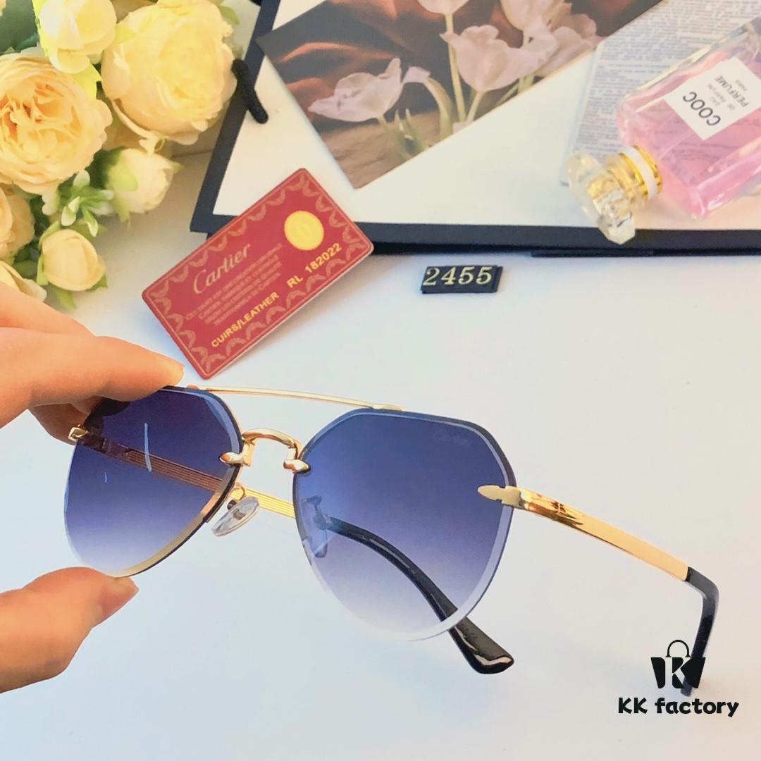 Cartier New Style Casual Trendy Instagram Fashion Sunglasses, Stylish Unisex Retro UV Protection Shades