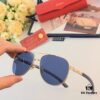 Cartier Classic Stylish Sunglasses, Fashionable Metal Double-Bridge Aviator Round Frame Sun Glasses, Trendy Ins Accessories