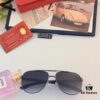 Cartier Classic Stylish Sunglasses, Fashionable Metal Double-Bridge Aviator Round Frame Sun Glasses, Trendy Ins Accessories