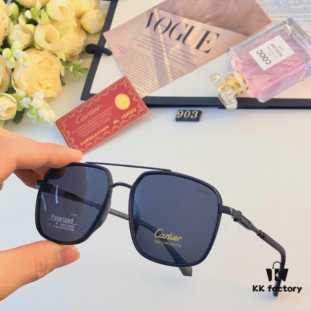 Cartier Men's Sunglasses 2024 New Model Polygonal Polarized Driving Sunglasses for Fishing and Driving