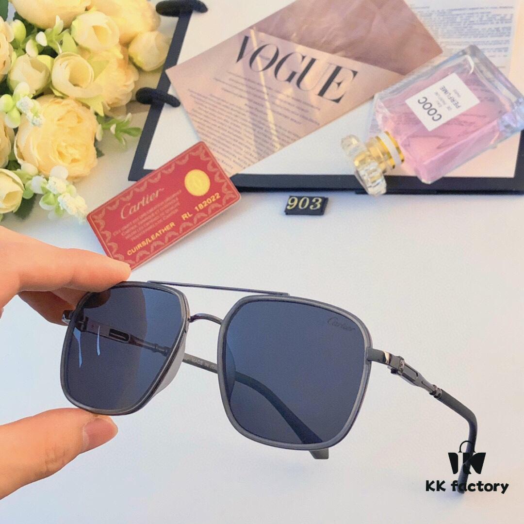 Cartier Men's Sunglasses 2024 New Model Polygonal Polarized Driving Sunglasses for Fishing and Driving