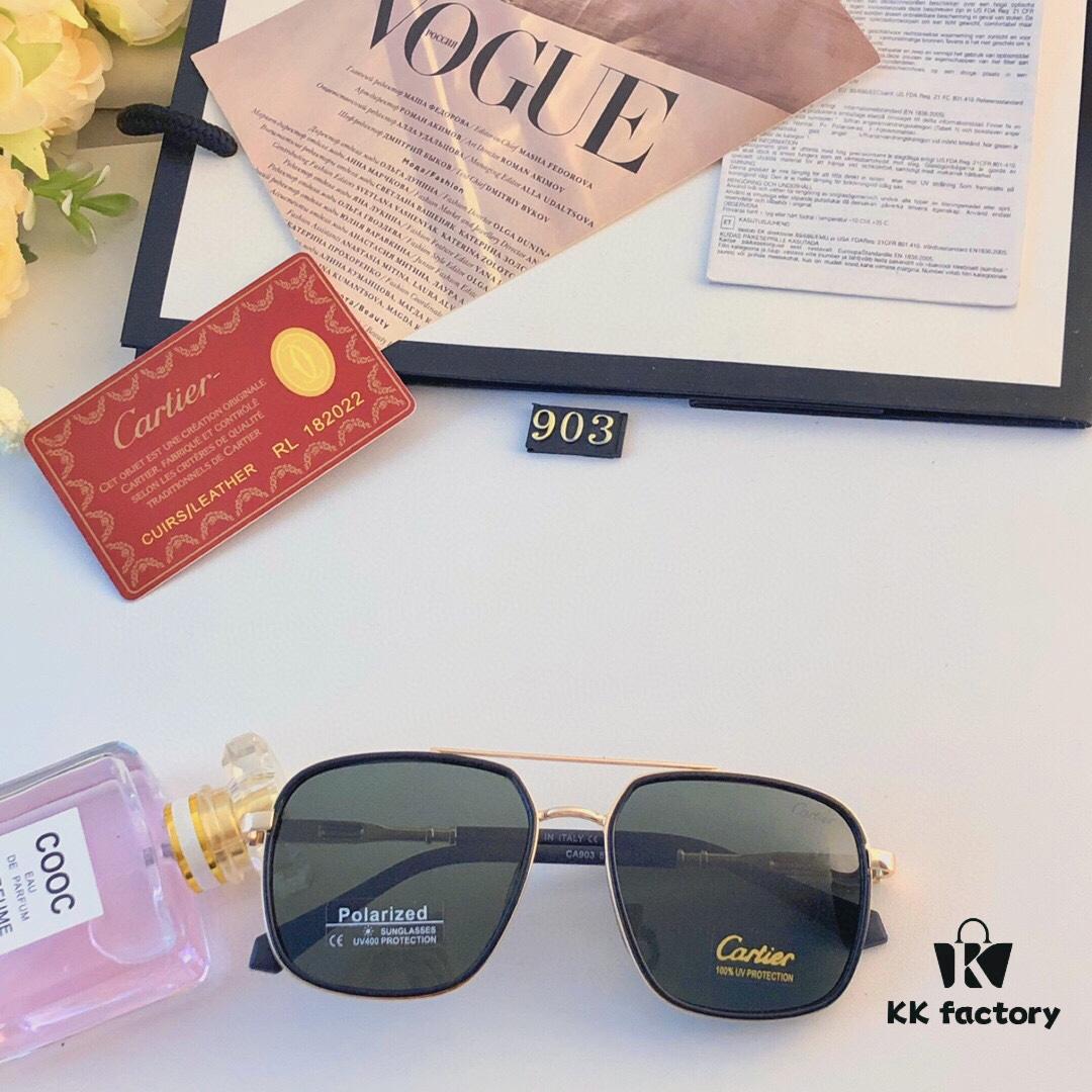 Cartier Men's Sunglasses 2024 New Model Polygonal Polarized Driving Sunglasses for Fishing and Driving