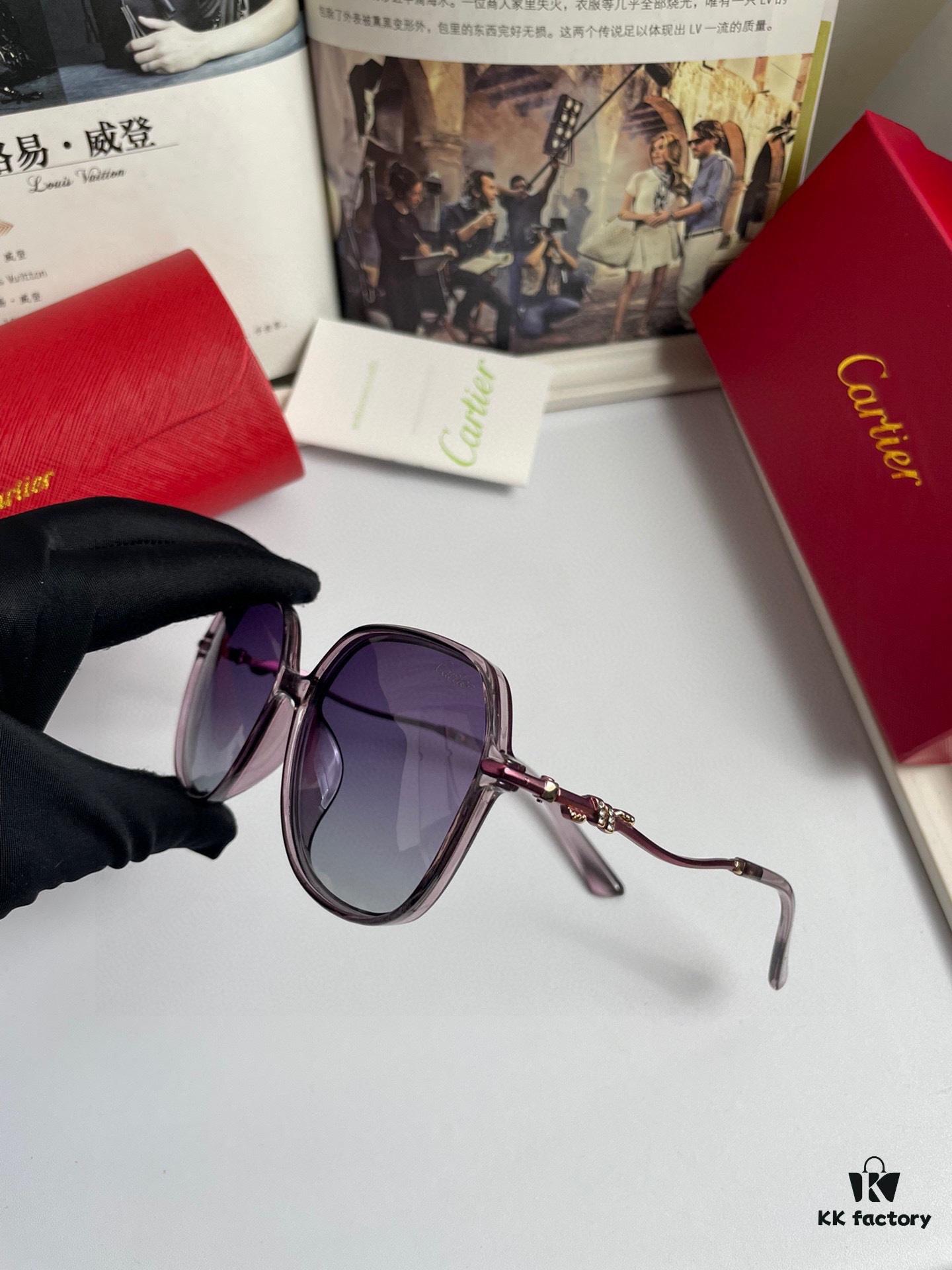 New Arrival Cartier Women's Sunglasses with PC Frame and Temples; Imported Bolle HD Polarized Lenses. Versatile Oversized Sunglasses That Are Flattering and Slimming