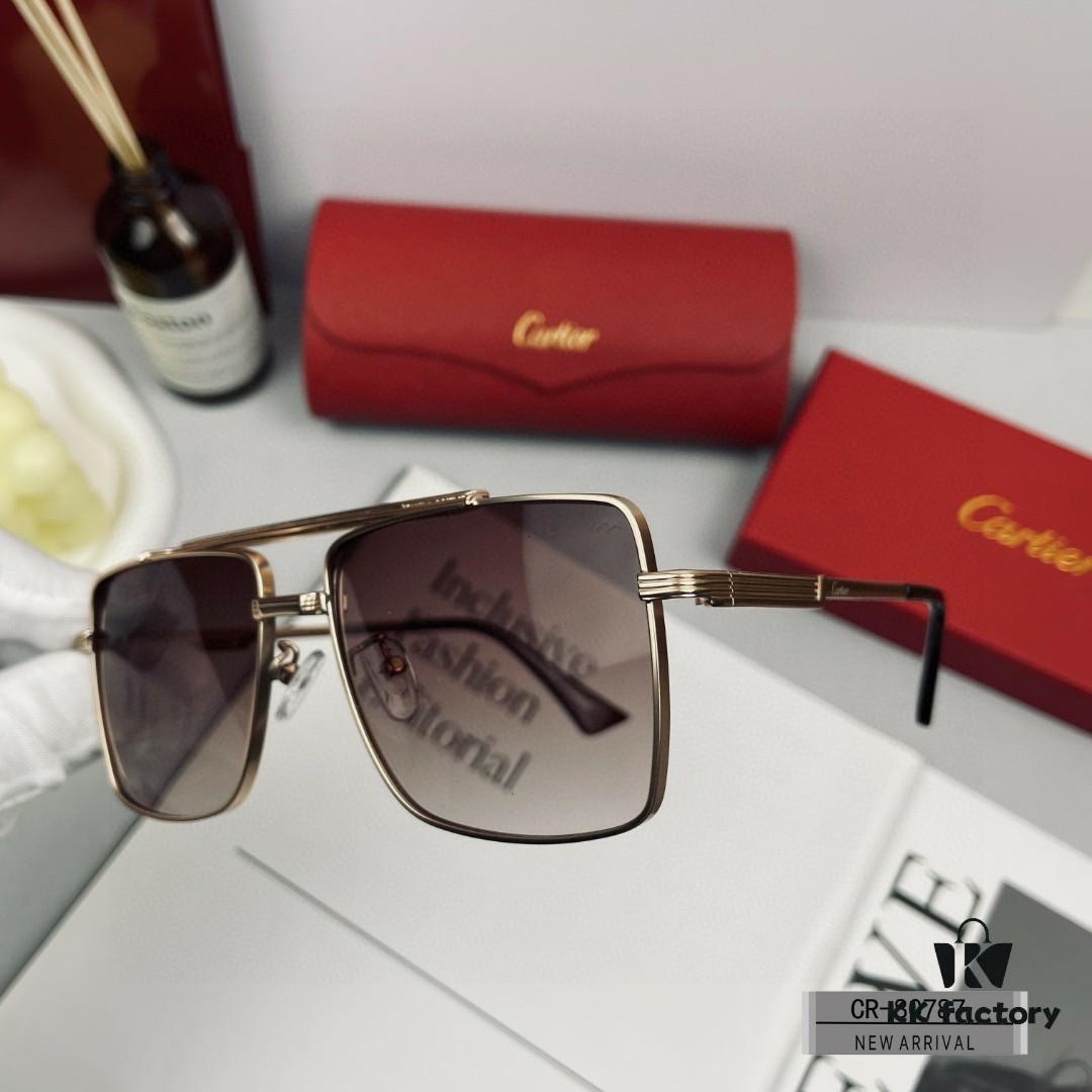 Cartier France - Unisex Sunglasses with Polarized Lenses, Lightweight Metal Frame, Stylish and Comfortable for Driving and Travel