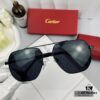 Cartier France - Men's Lightweight Metal Frame Sunglasses with Polarized Lenses, Model 53704