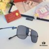 Cartier Hong Kong Style Retro Chic Fashionable Polygonal Sunglasses for Men and Women, UV Protection Double Bridge Avant-Garde Eyewear