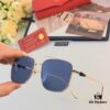 Cartier Square Sunglasses, Stylish Streetwear Trendy Gold-Frame Sunglasses, Korean-Style Oversized Sun Glasses for Men