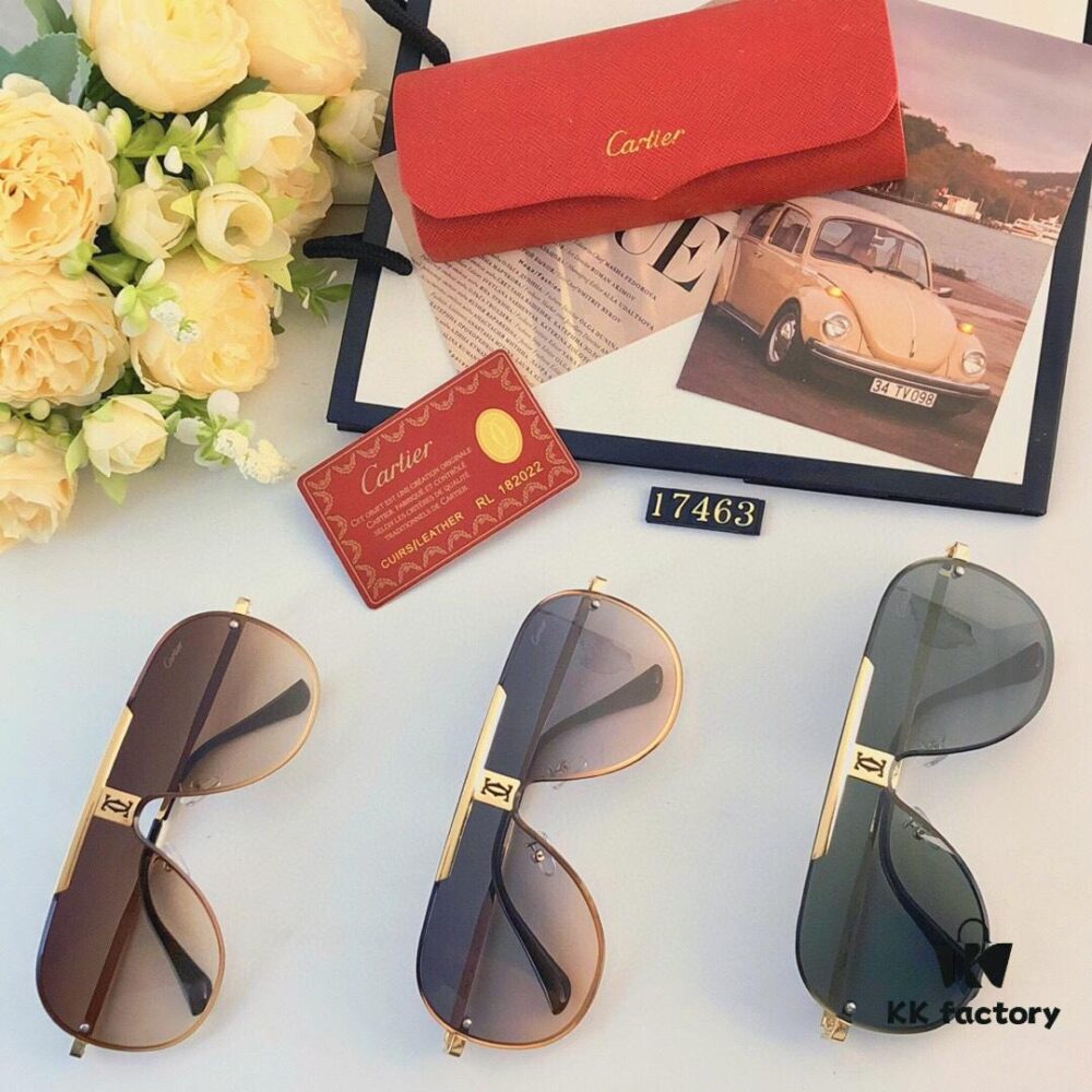 Cartier New Unisex Sunglasses, Fashionable and Trendy Casual Shades for Driving and Outdoor Travel