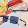 Cartier New Fashion Metal Double-Bridge Sunglasses for Men, Square UV-Protective Driving Sunglasses for Outdoor Use