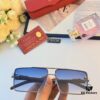 Cartier New Fashion Metal Double-Bridge Sunglasses for Men, Square UV-Protective Driving Sunglasses for Outdoor Use
