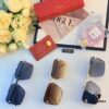Cartier New Fashion Metal Double-Bridge Sunglasses for Men, Square UV-Protection Driving Sunglasses for Outdoor Use