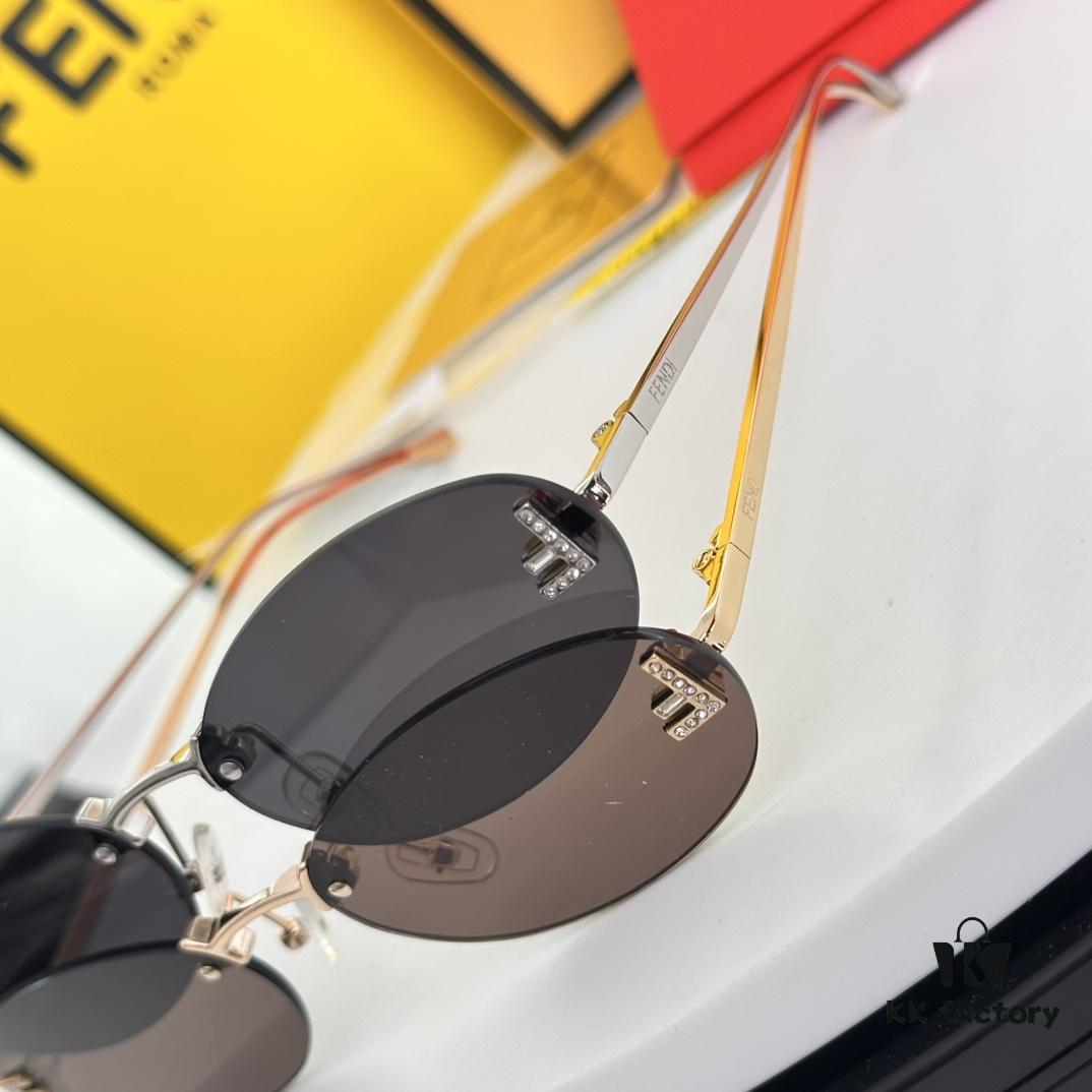 FFENDI* Detail Image, Dual F Inside and Out, OBE Custom, Fully Matched Details, True 1:1 Replica, Model: FE4075US, Size: 54-15-135, Eyeglasses Sunglasses