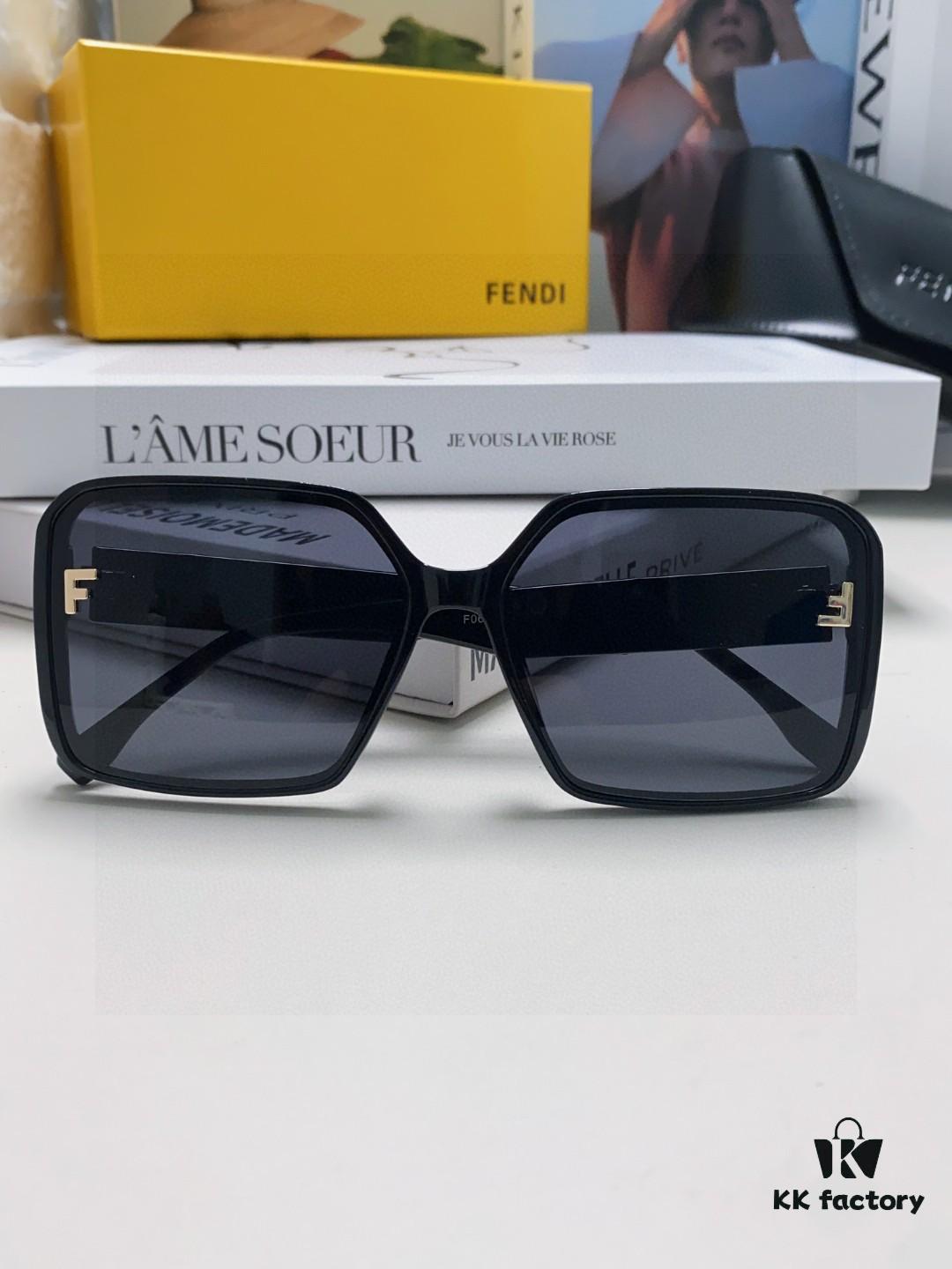 Fendi 2025 New Arrival Trendy European and American Style Square Sunglasses for Women, High-End Fashion UV-Protective Sunglasses In Stock