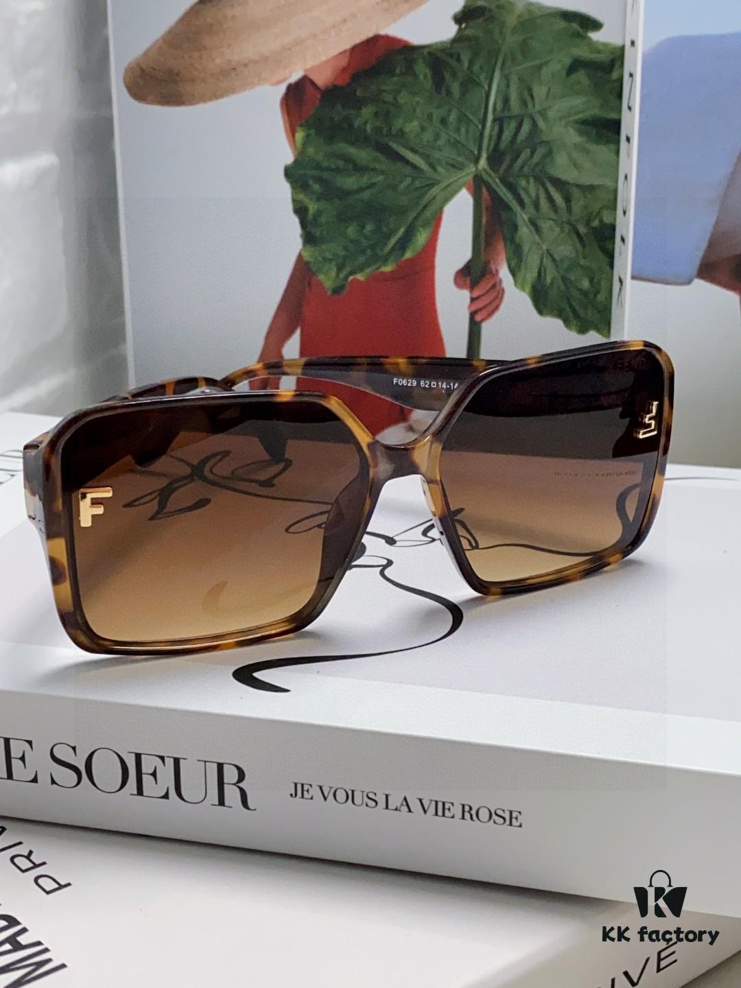 Fendi 2025 New Arrival Trendy European and American Style Square Sunglasses for Women, High-End Fashion UV Protection Sunglasses In Stock