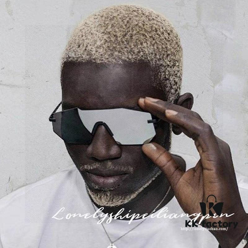 FENDI 2025 New Arrival Men's Fashion Sunglasses, Stylish Unisex Full-Face Wraparound Windproof Sun Glasses with Seamless Frameless Ocean Blue Lenses